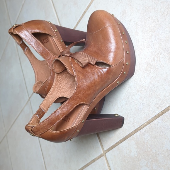 UGG 9.5 Celestina Shearling Platform Heels - Picture 2 of 11